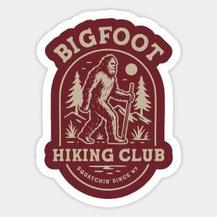 Bigfoot Hiking Club Sticker